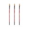Creative Mark Ebony Splendor Short-Handled Synthetic Sable Paint Brush, Shaders, Pack of 3, Teijin Multi-Filament Hair, Handcrafted Synthetic Paint Brushes for Acrylic, Watercolor Painting and More